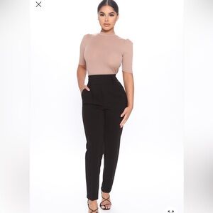 Fashion Nova Black High-Waisted Women's Trousers